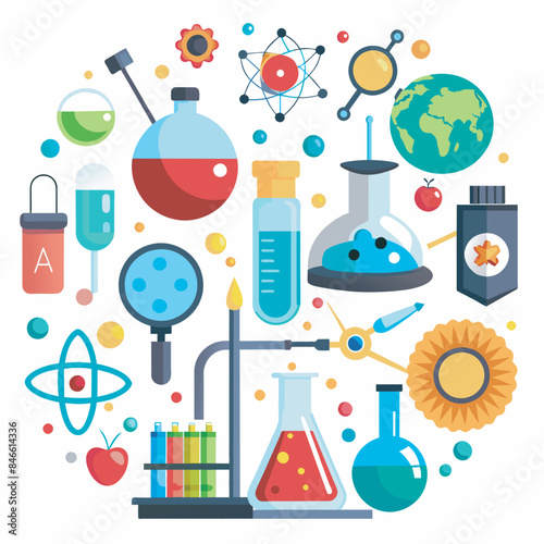 science and icon set