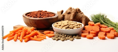 A variety of pet foods, inc...