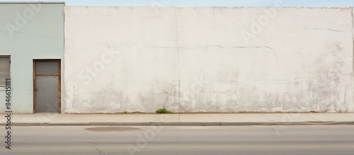 White building behind a wea...