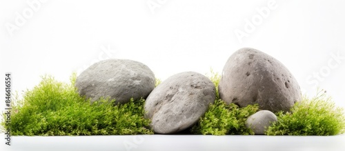 Large stones on grass in a ...