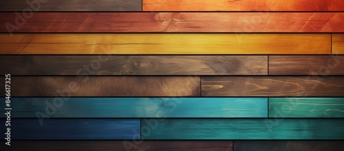 Multicolored wood planks re...