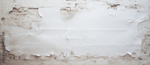 Ripped street poster on a w...