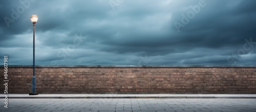 Brick wall and concrete col...