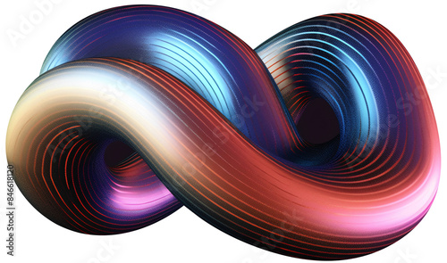 3D abstract colorful form