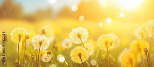 Dreamy macro shot of yellow...