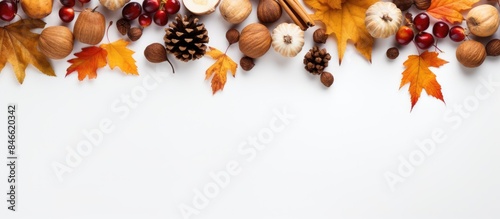Autumn-themed flat lay arra...