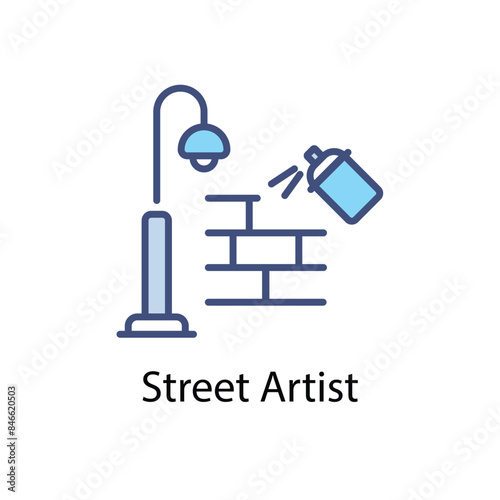 Street Artist vector icon