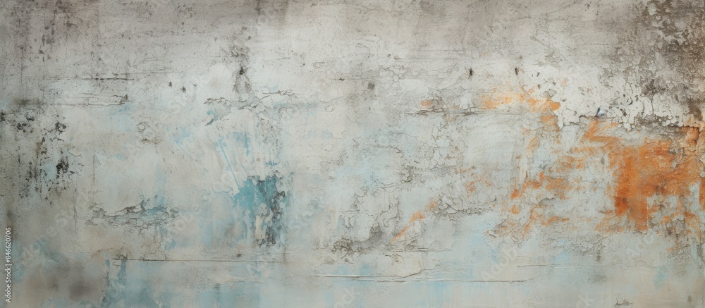 Grungy concrete surface with a weathered and worn wall showing damaged paint, suitable as a background or texture with copy space image. Grungy concrete surface with a weathered and worn wall showing damaged paint, suitable as a background or texture with copy space image.