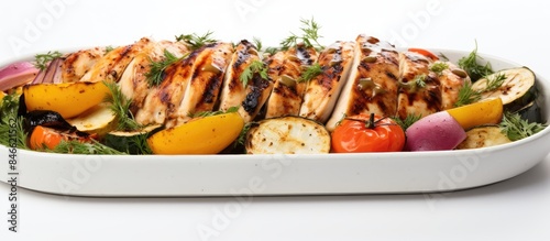 Grilled chicken with veggie...