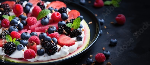 Summer dessert featuring wa...
