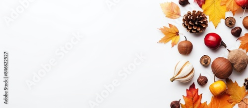 Autumn-themed flat lay arra...