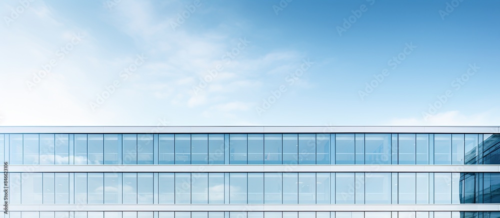A contemporary office building on a bright day with ample copy space image. A contemporary office building on a bright day with ample copy space image.