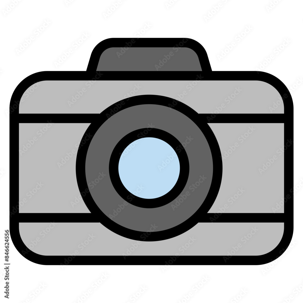 Camera Icon in Filled Line Style Camera Icon in Filled Line Style
