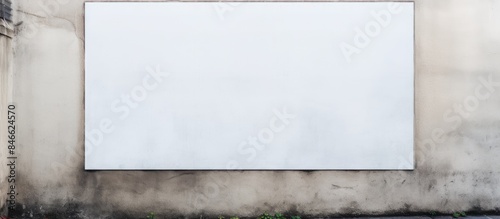 Wrinkled white poster with ...