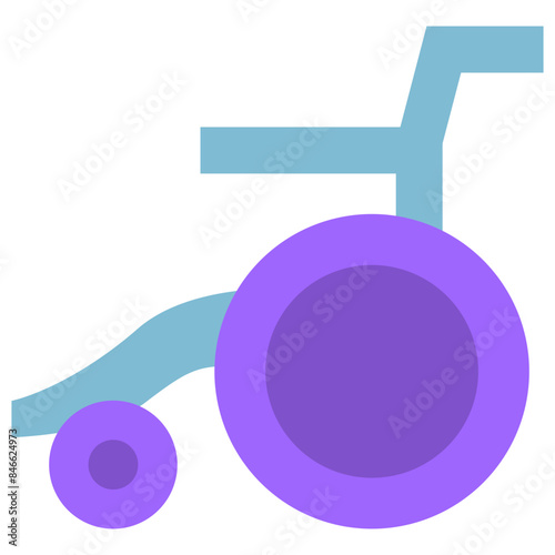 wheel chair flat icon