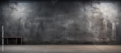 Dark concrete wall providin...