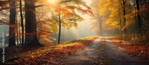 A picturesque autumn forest...