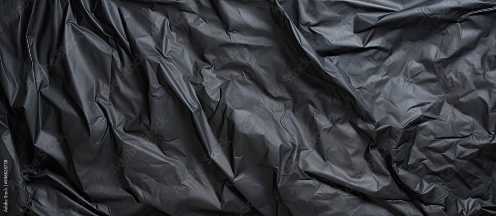 Texture background with crumpled and creased black plastic, ideal for copy space image. Texture background with crumpled and creased black plastic, ideal for copy space image.