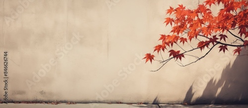An abstract autumn scene wi...