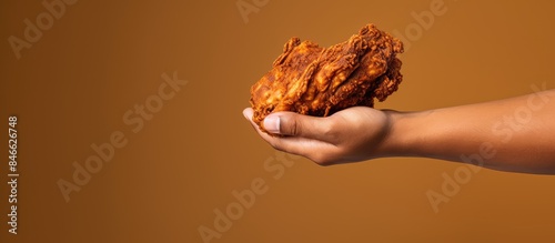 Hispanic man's hand holding...