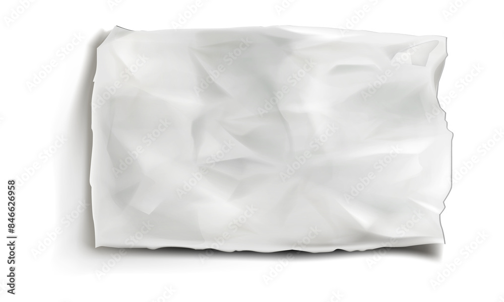 Crumpled white paper isolated on transparent background. Crumpled white paper isolated on transparent background.