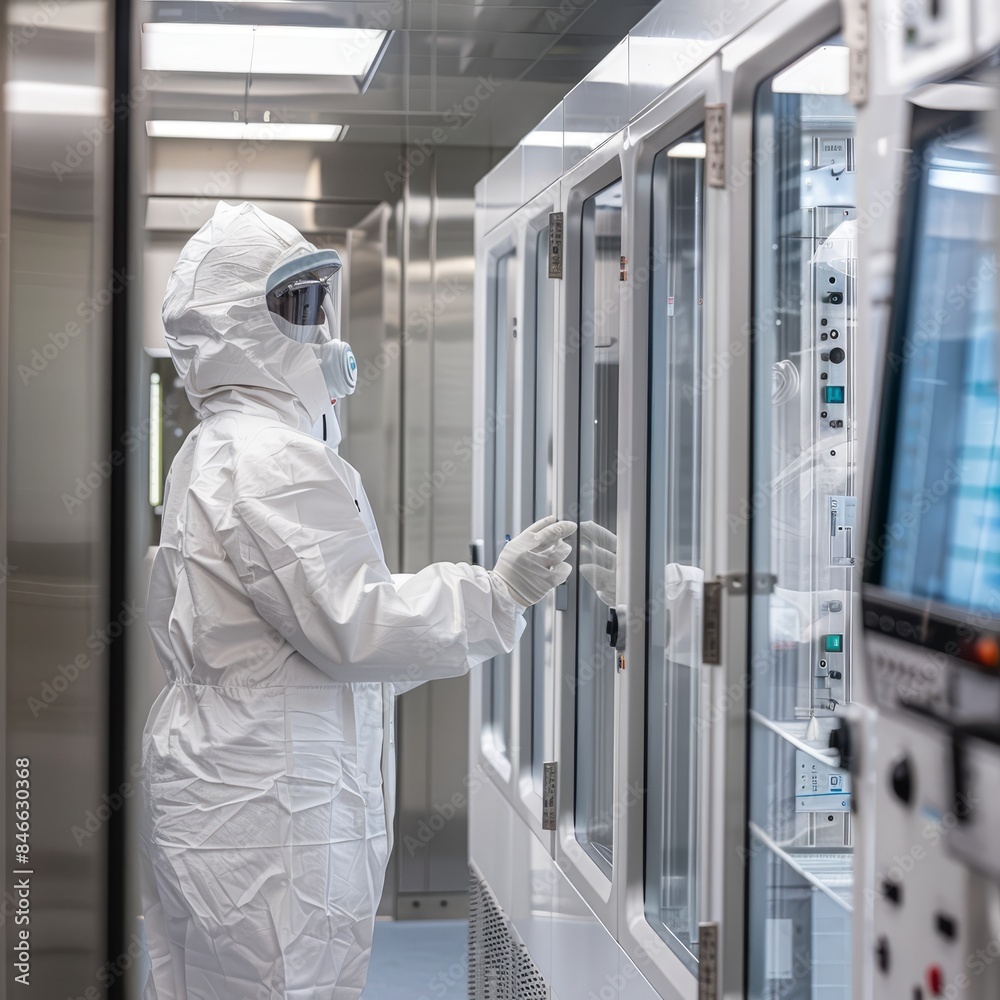 Man in White Suit and Protective Gear Man in White Suit and Protective Gear