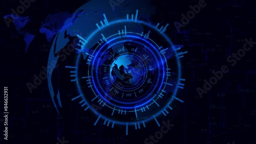 Wallpaper Mural 3d World map network connection Hi-tech digital technology worldwide Concept of web 3.0, metaverse holographic globe space, global connection. Science fiction scene, artificial intelligence Cyborg Torontodigital.ca