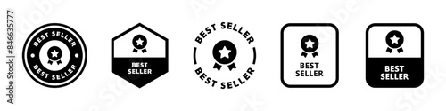 Best Seller - vector signs for product packaging labels.