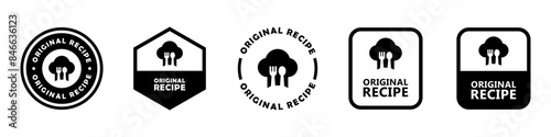 Original Recipe - vector signs for food product packaging.