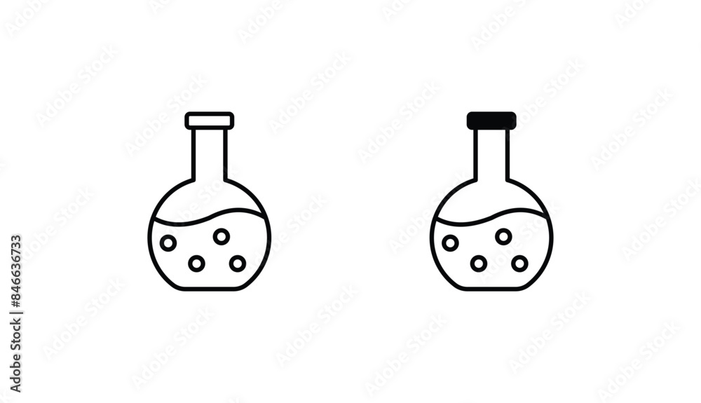 Chemistry Flask icon design with white background stock illustration Chemistry Flask icon design with white background stock illustration