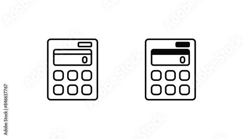 Calculator icon design with white background stock illustration © Graphics