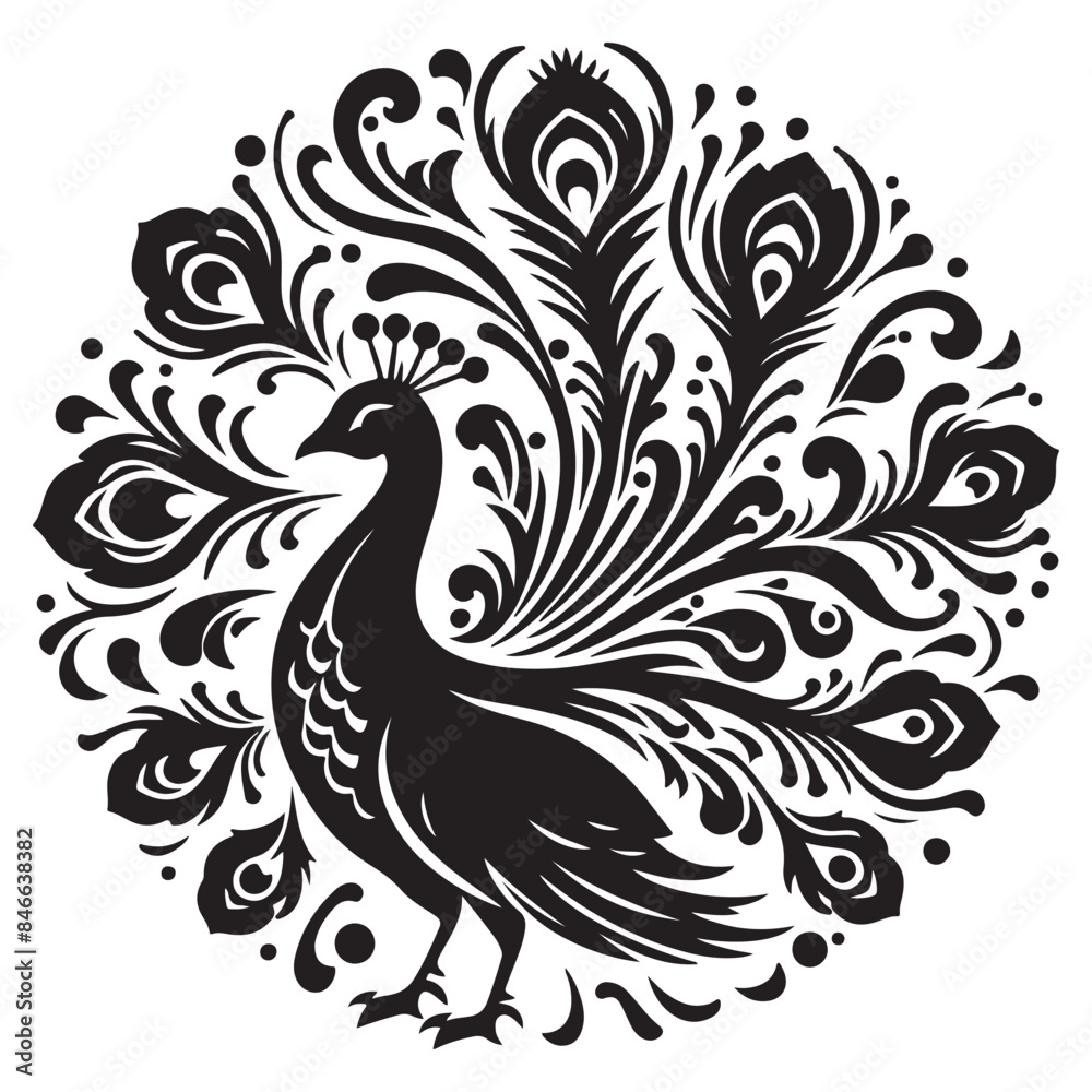 illustration of a peacock illustration of a peacock