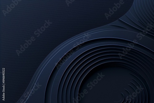 Wallpaper Mural Abstract blue concentric waves design Torontodigital.ca