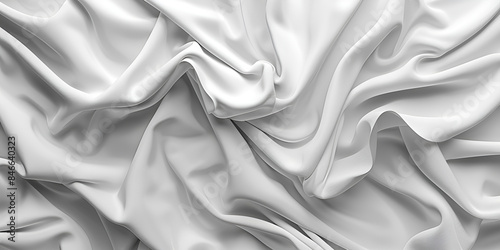 White fabric background with elegant folds and gentle creases