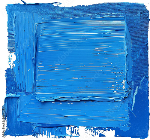 Blue Simplicity: A Flat Solid Blue Rectangle Painted with a Stiff Brush