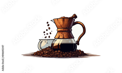 ced coffee isolated vector style with transparent background illustration -