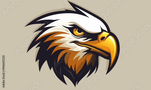 Eagle mascot logo design vector illustration