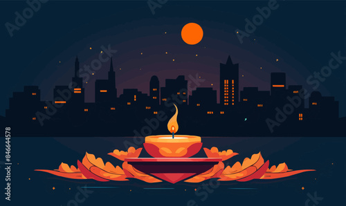 Diwali vector flat minimalistic asset isolated vector style illustration -