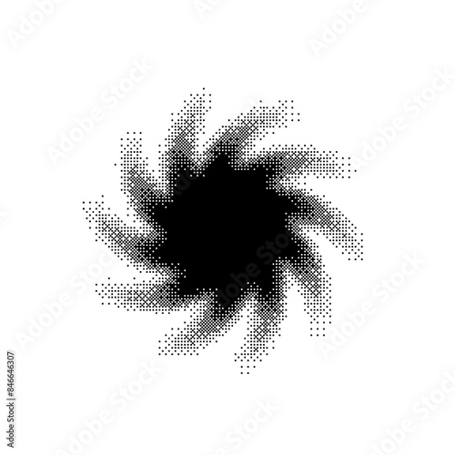 Vector Abstract Monochrome Whirlpool