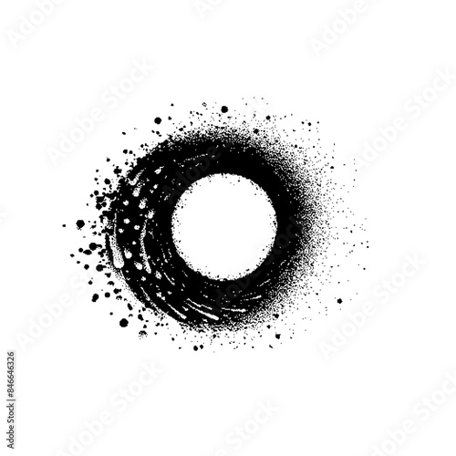 Ink Splatter Vector Circle Shape