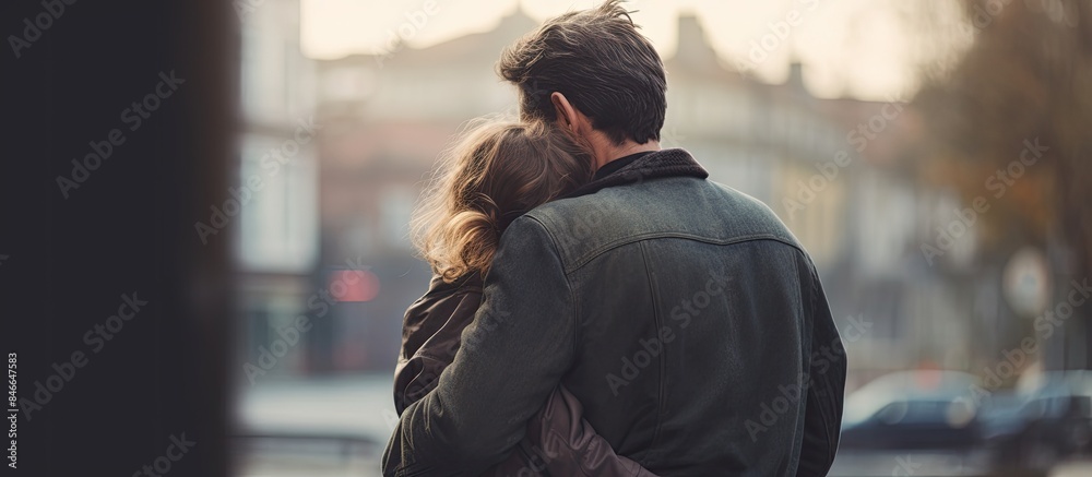 Fototapeta premium The abandoned factory ruins featured a haunting scene with scattered debris and broken windows, offering a captivating yet eerie backdrop for a copy space image.