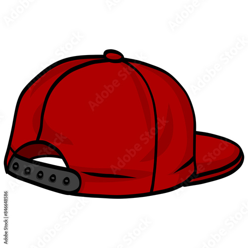 Snapback Cap Backward Hat Illustration Icon