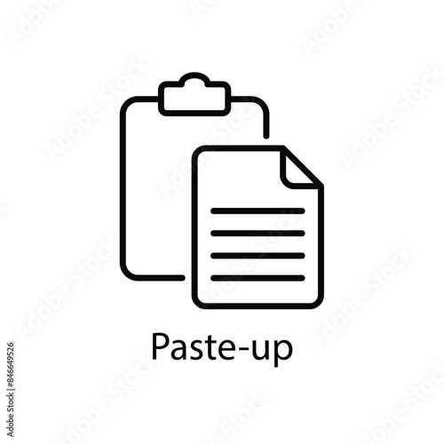 Paste-up vector icon