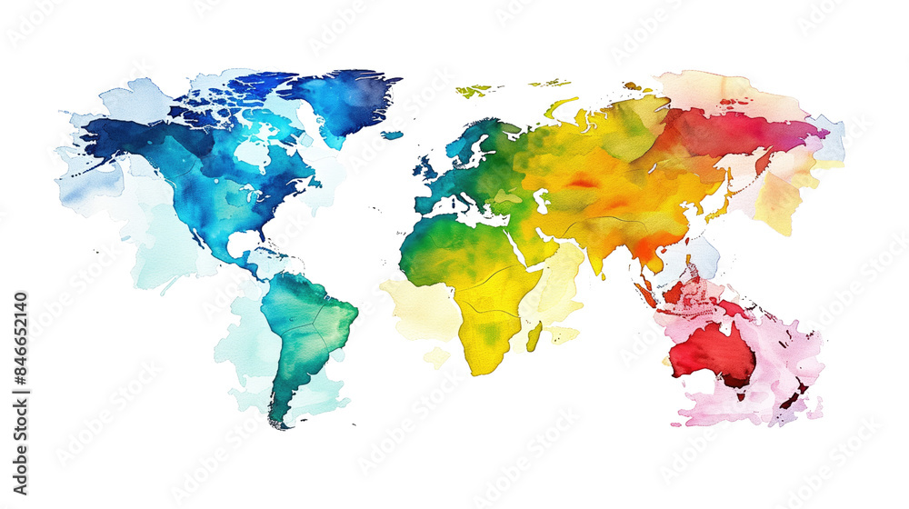 World map on a transparent background World map on a transparent background