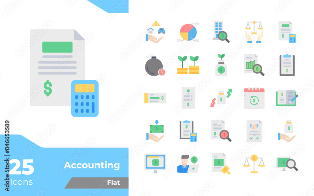Accounting Flat Icons
