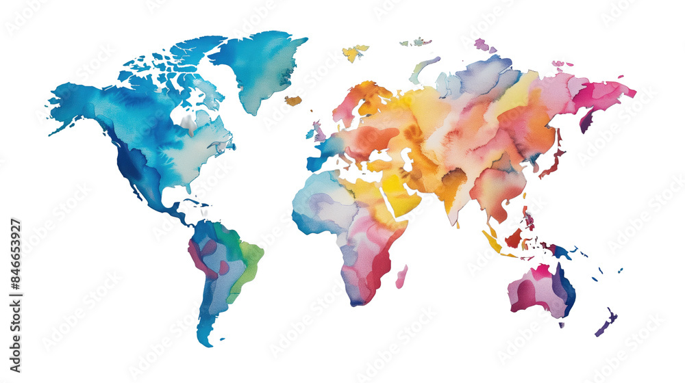 Obraz premium World map on a transparent background