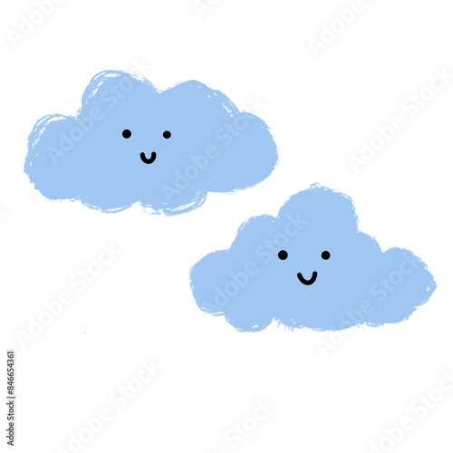 clouds on a blue