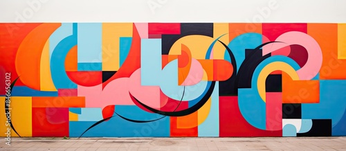 Vibrant graffiti street art...