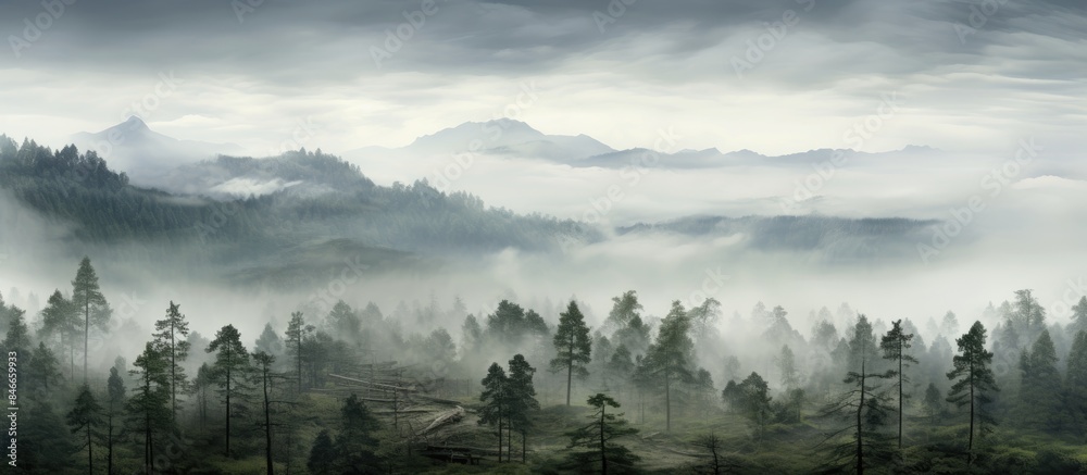 Extensive mist with room for text or graphics in image. with copy space image. Place for adding text or design Extensive mist with room for text or graphics in image. with copy space image. Place for adding text or design