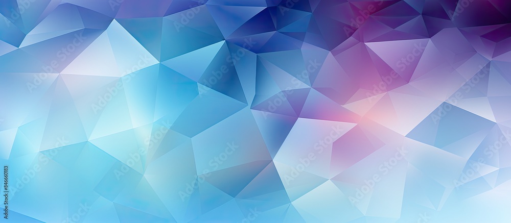 Obraz premium Elegant geometric background in shades of blue, purple, and light blue ideal for business, certificates, banners, templates, and more with copy space image.